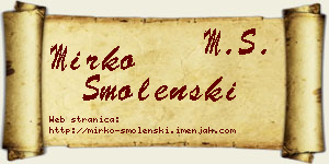 Mirko Smolenski vizit kartica